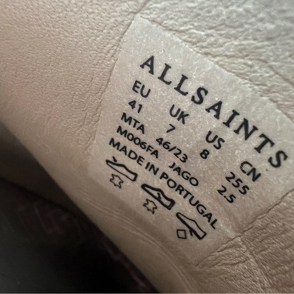 All‎ Saints 41 Men’s Jago Moccasin Style Loafer Leather Tan Slip On Sz 8